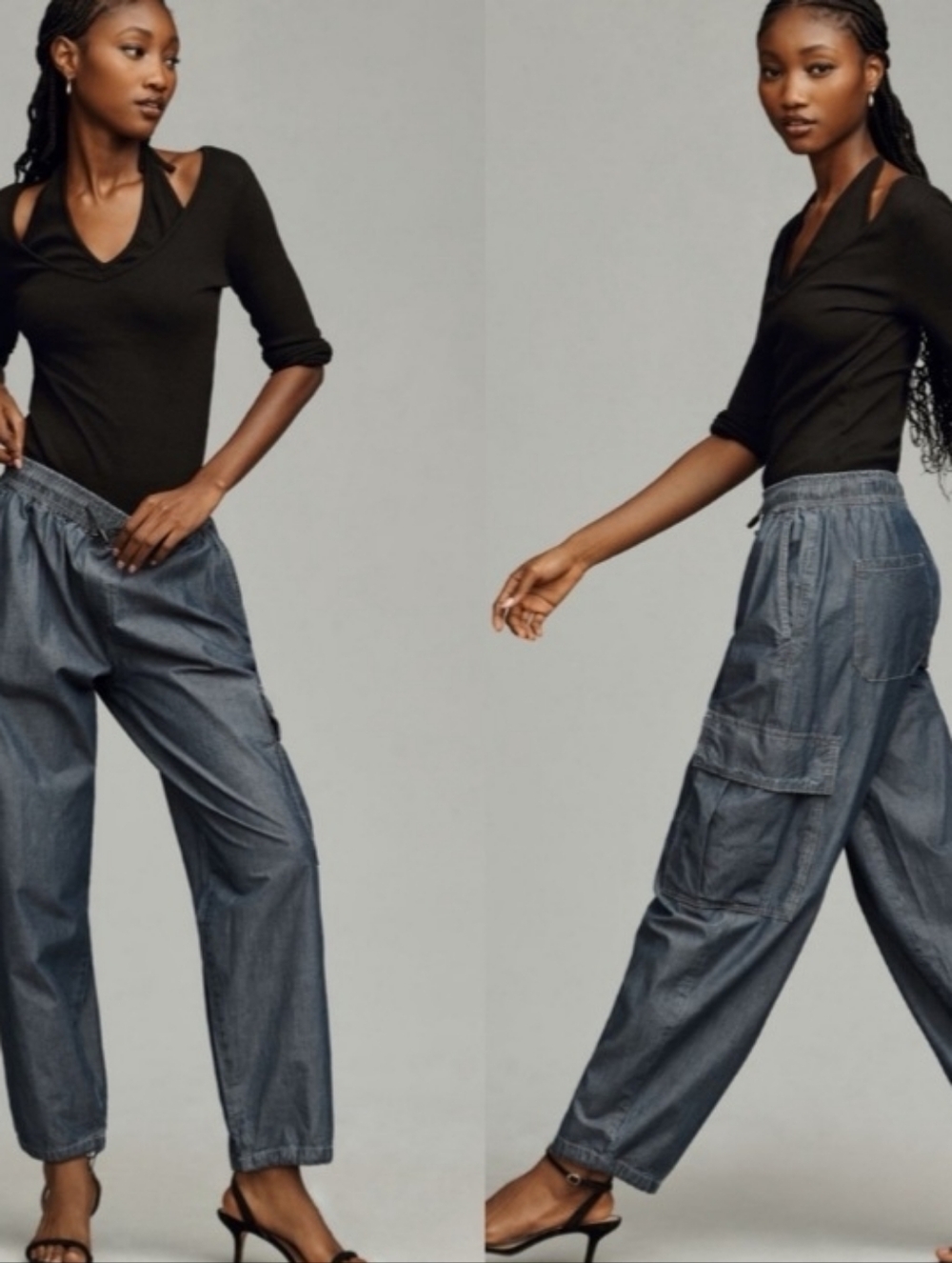 Anthropologie Pilcro Blue Bungee Parachute Jogger Pant Size XXS Gorpcore 90's